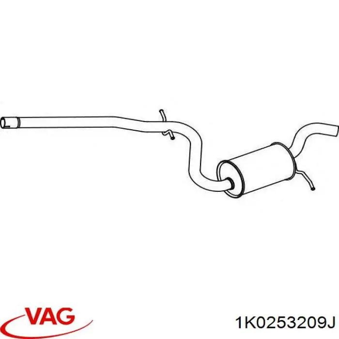 Comprar 1K0253209J VAG Silenciador central