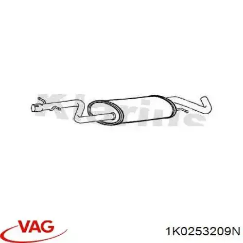 Comprar 1K0253209N VAG Silenciador central