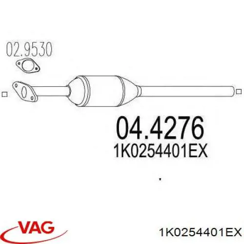 Comprar 1K0254401EX VAG Catalizador
