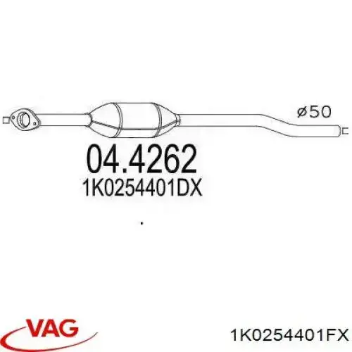 Comprar 1K0254401FX VAG Catalizador