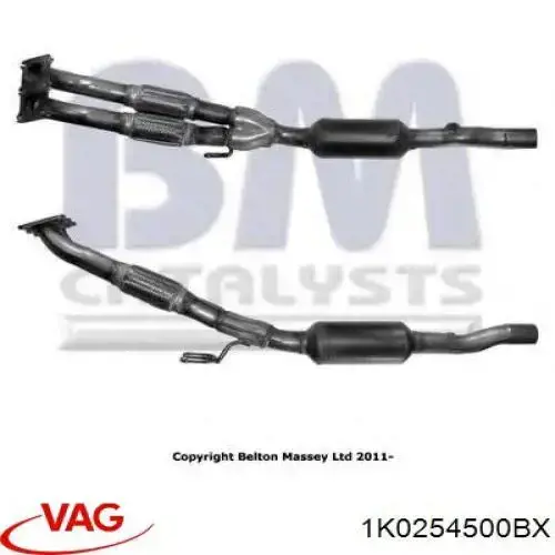 Silenciador de escape delantero  VAG 1K0254500BX precio, desde 222,50 EUR