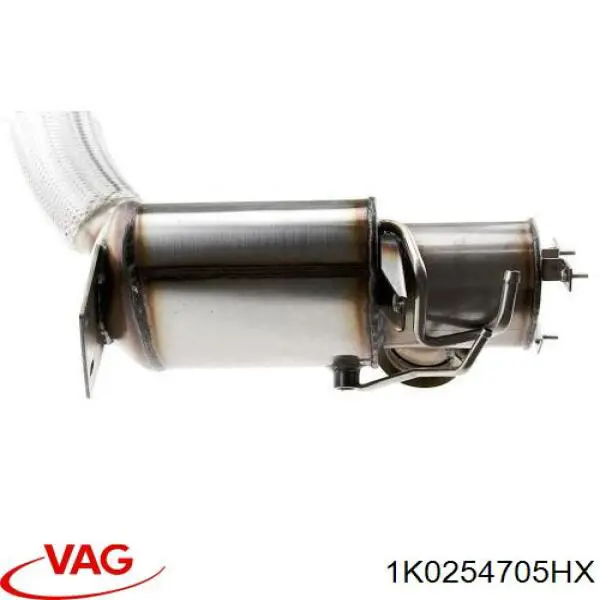 1K0254705HX VAG tubo de admisión del silenciador de escape delantero