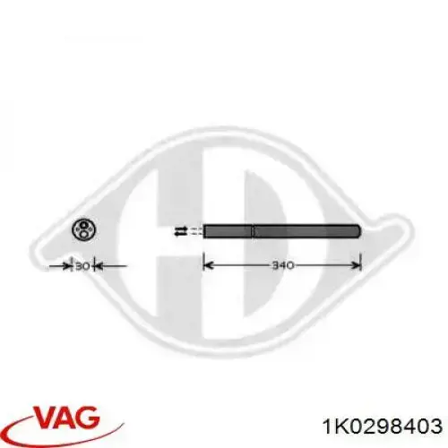 Filtro deshidratador aire acondicionado VAG 1K0298403 precio, desde 22,03 EUR