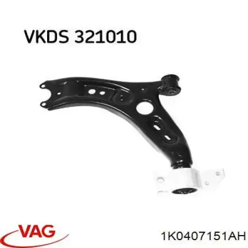 Comprar 1K0407151AH VAG Brazo inferior izquierdo de la suspensión delantera