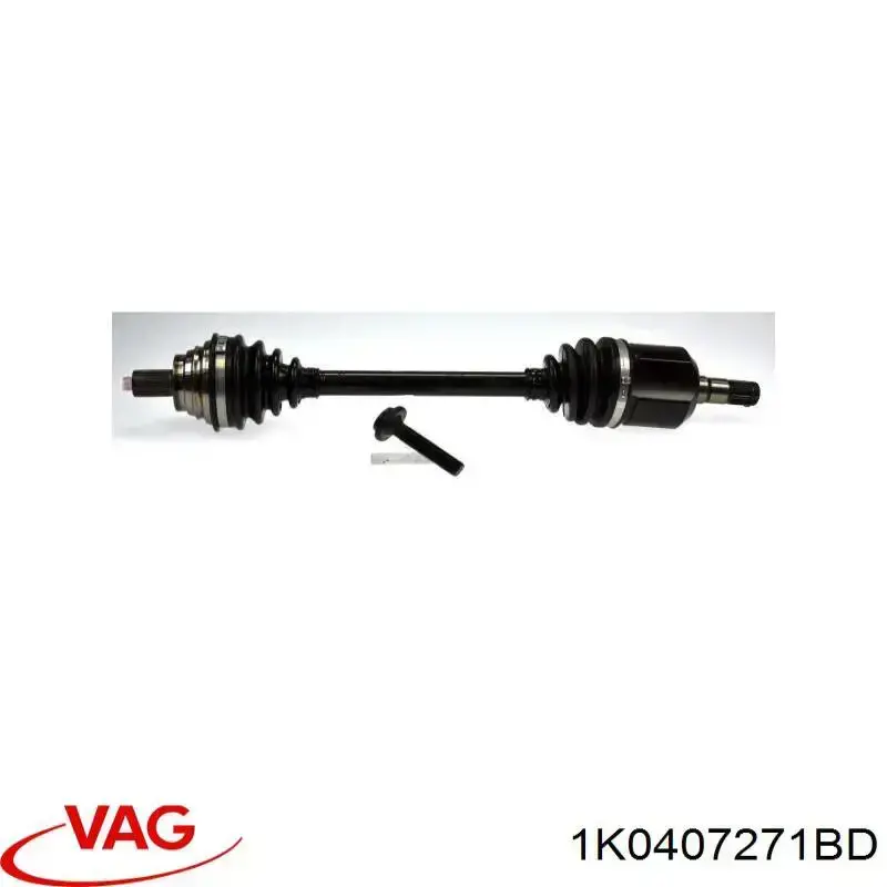 1K0407271BD VAG Semieje delantero izquierdo