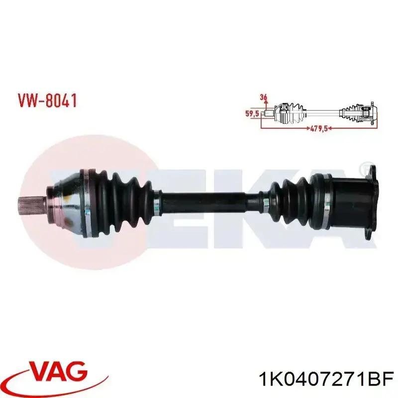 Semieje delantero izquierdo Sercore 221071 precio, desde 183,41 EUR
