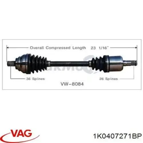 Comprar 261153 GSP Semieje delantero izquierdo