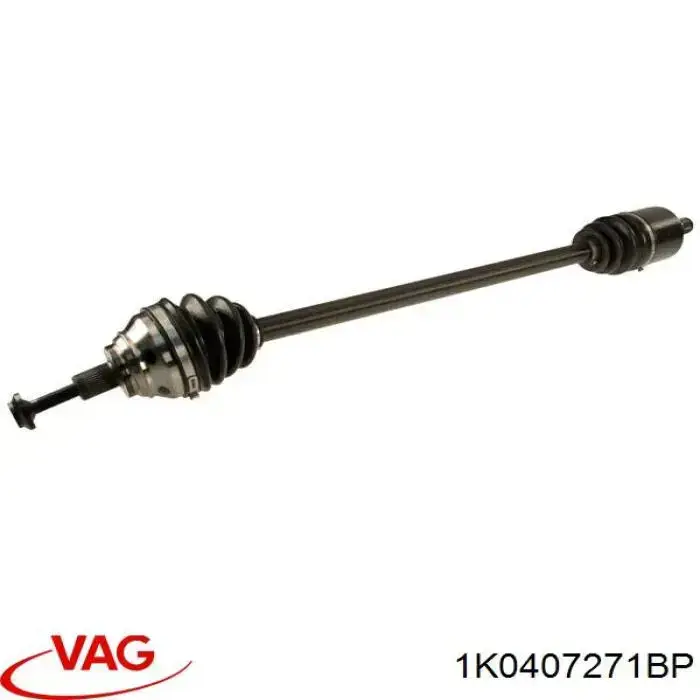 Semieje delantero izquierdo 1K0407271BP VAG