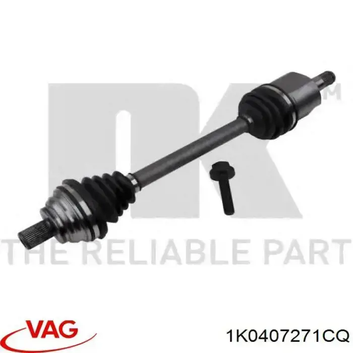 Comprar 1K0407271CQ VAG Semieje delantero izquierdo