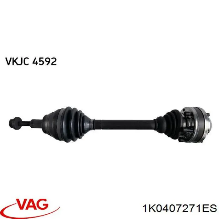 Semieje delantero izquierdo VAG 1K0407761HX precio, desde 88,57 EUR