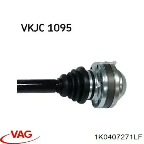2K0407271EX VAG Semieje delantero izquierdo