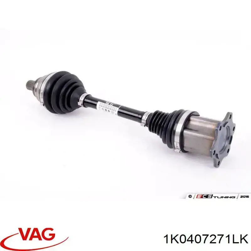 Semieje delantero izquierdo 1K0407271LK VAG