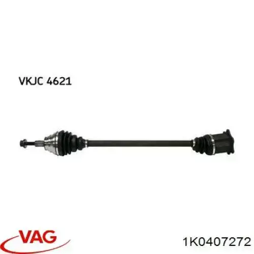 1K0407272 VAG Semieje delantero derecho