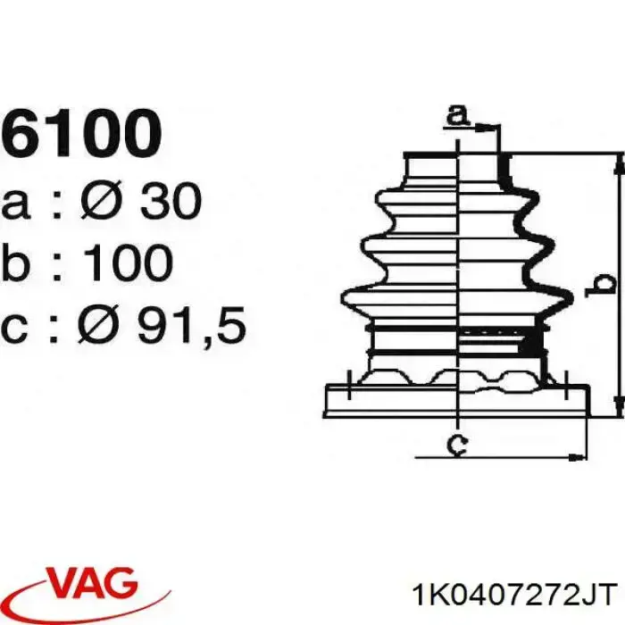 Semieje delantero derecho VAG 1K0407272JT precio, desde 62,44 EUR