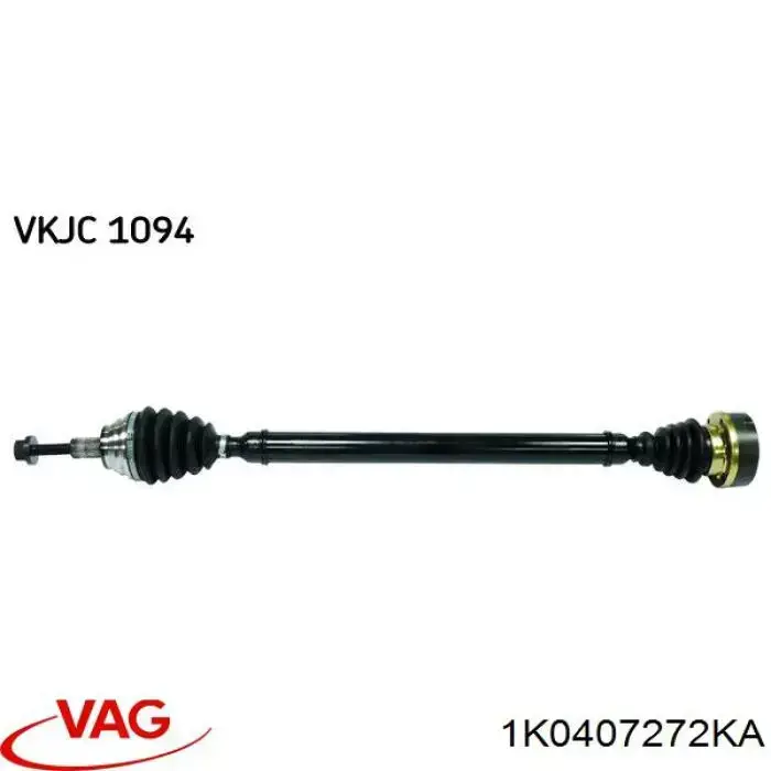 Árbol de transmisión delantero derecho 1K0407272KA VAG