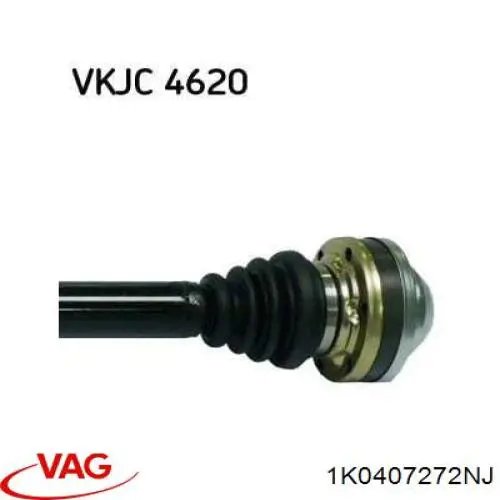 Semieje delantero derecho 1K0407272NJ VAG
