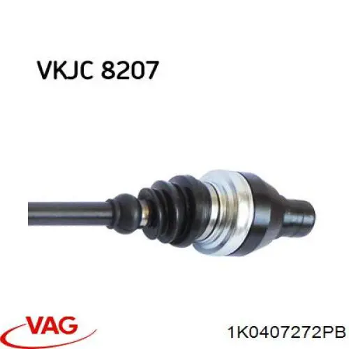 1K0407762SX VAG Semieje delantero derecho