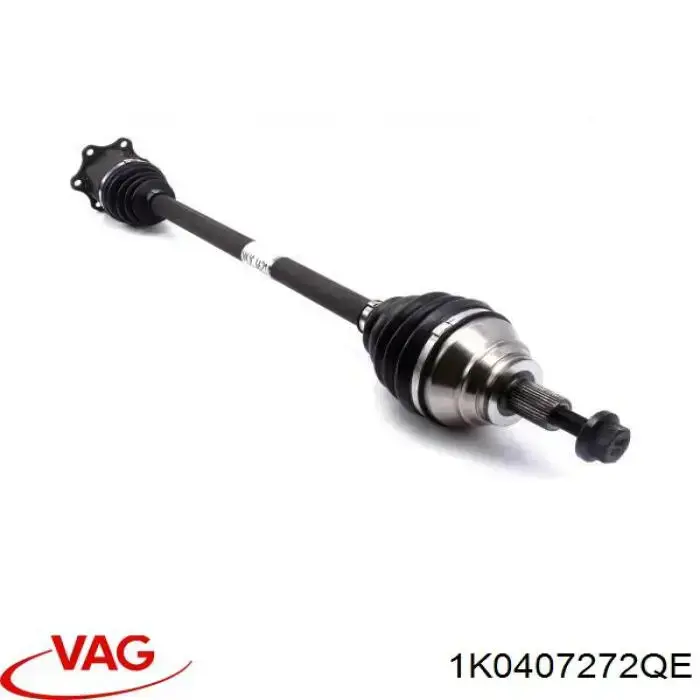 Semieje delantero derecho 1K0407272QE VAG