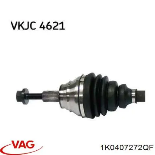 Árbol de transmisión delantero derecho VAG 1K0407272QF precio, desde 140,31 USD