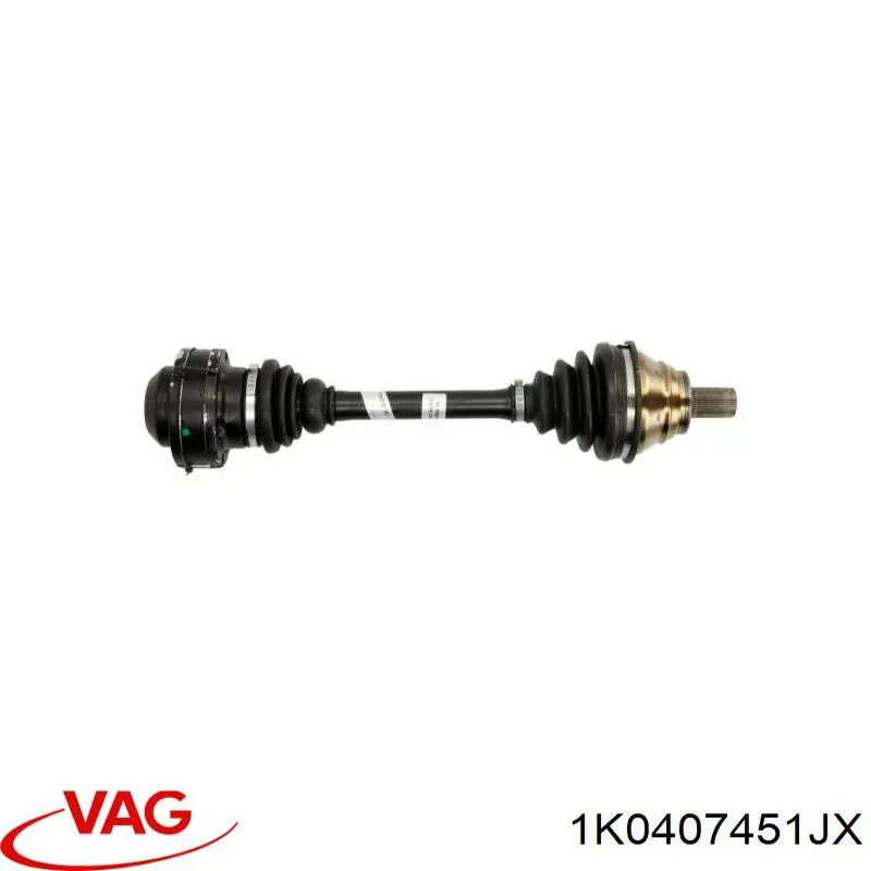 1K0407451JX VAG Semieje delantero izquierdo