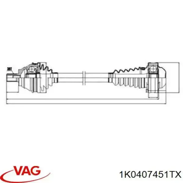 Semieje delantero izquierdo VAG 1K0407451TX precio, desde 61,71 EUR