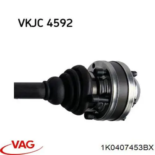 1K0407453BX VAG árbol de transmisión delantero izquierdo