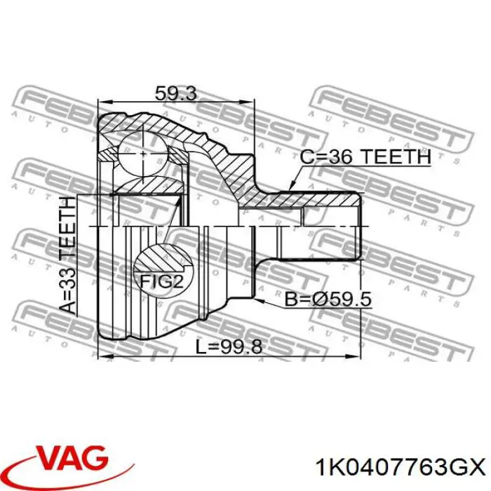  VAG 1K0407761DX