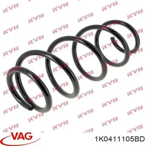 Muelle delantero VAG 1K0411105BD precio, desde 25,28 EUR