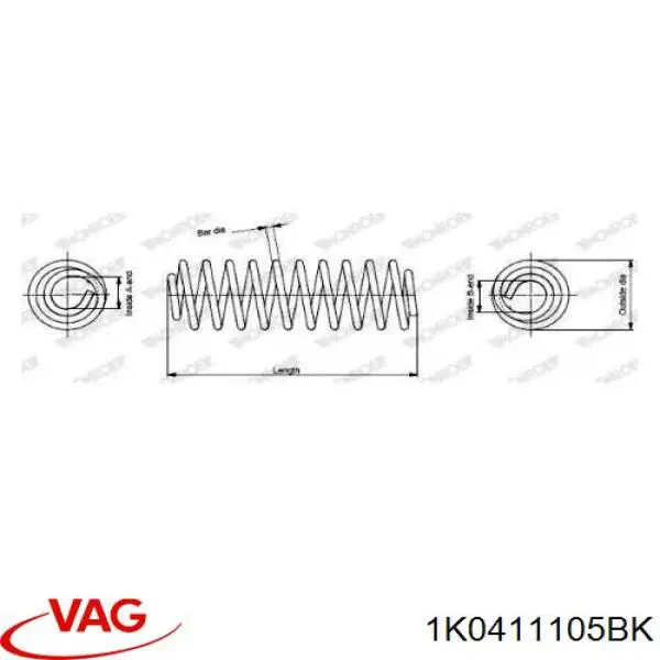 1K0411105BK VAG