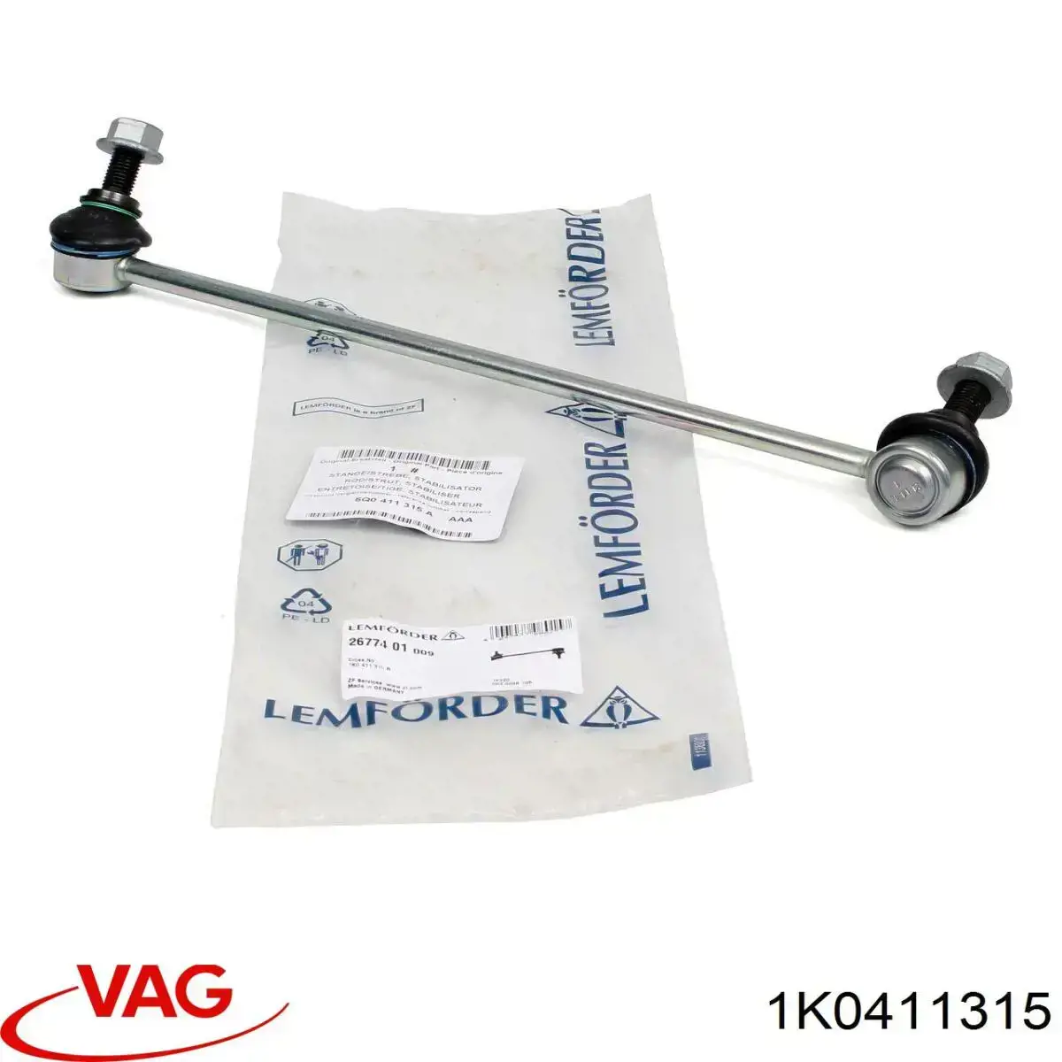 Bieleta estabilizadora delantera izquierda VAG 1K0411315 precio, desde 13,78 EUR