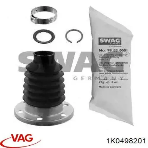 1K0498201 VAG Fuelle interior de junta homocinética del semieje trasero