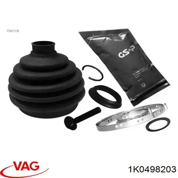 Fuelle exterior del eje de transmisión trasero 1K0498203 VAG