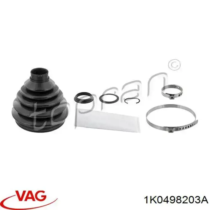 Fuelle, árbol de transmisión delantero exterior Volkswagen Tiguan 1 5N1, 5N2