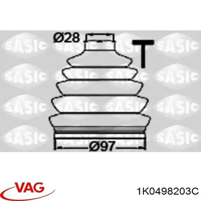 Fuelle, palier delantero exterior VAG 1K0498203C precio, desde 12,36 EUR