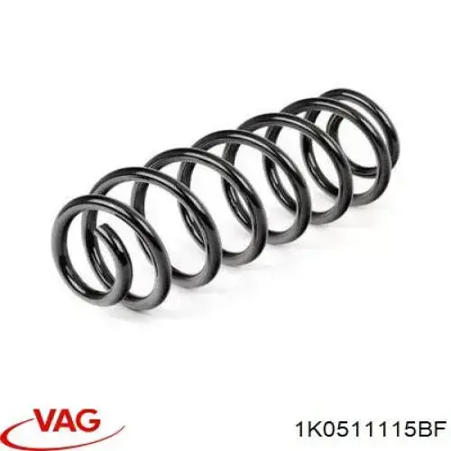 Comprar 1K0511115BF VAG Muelle de eje trasero
