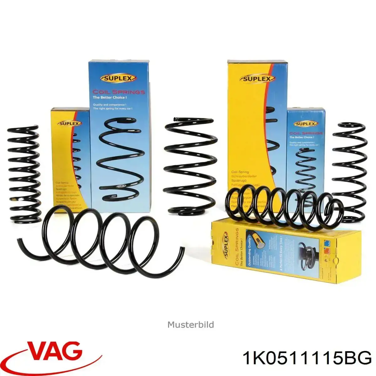 Comprar 1K0511115BG VAG Muelle de eje trasero