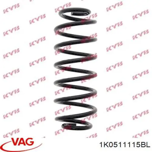 Comprar 1K0511115BL VAG Muelle de eje trasero