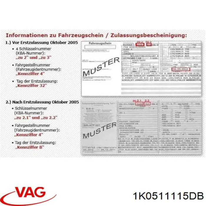 Muelle 1K0511115DB VAG