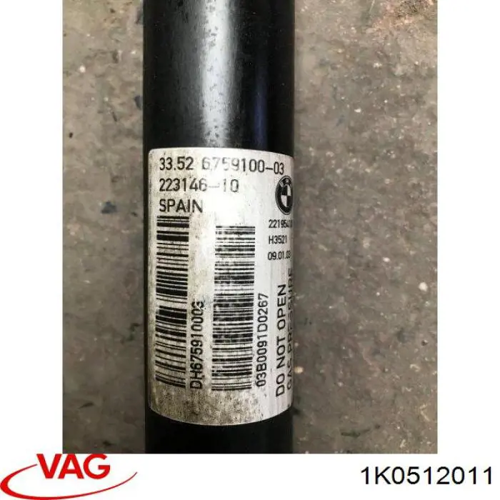 Amortiguador trasero izquierdo 1K0512011 VAG