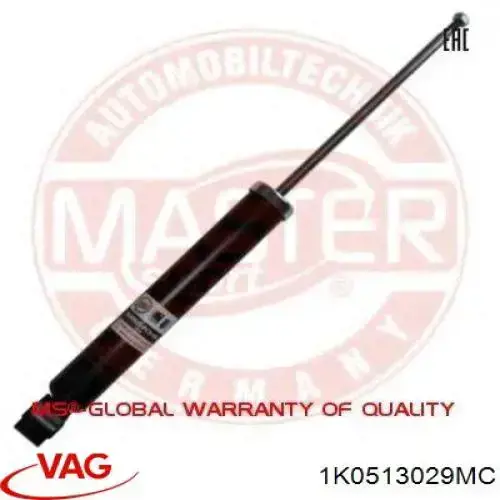Amortiguador trasero 1K0513029MC VAG