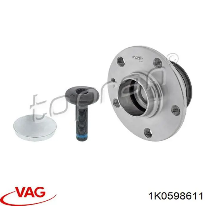 1K0598611 VAG Buje de rueda trasero