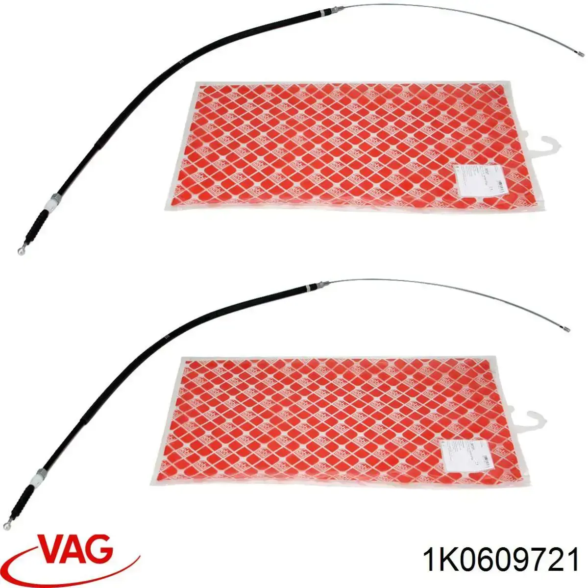 Cable de freno de mano trasero derecho/izquierdo 1K0609721 VAG