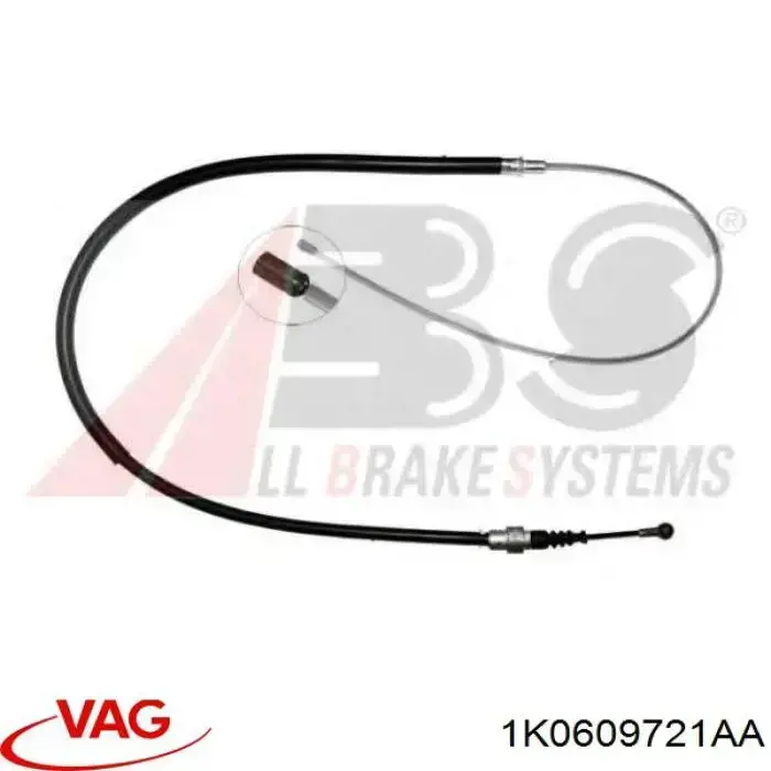 Comprar 1K0609721AA VAG Cable de freno de mano trasero derecho/izquierdo