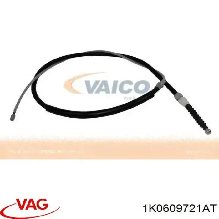 1K0609721AT VAG cable de freno de mano trasero derecho/izquierdo