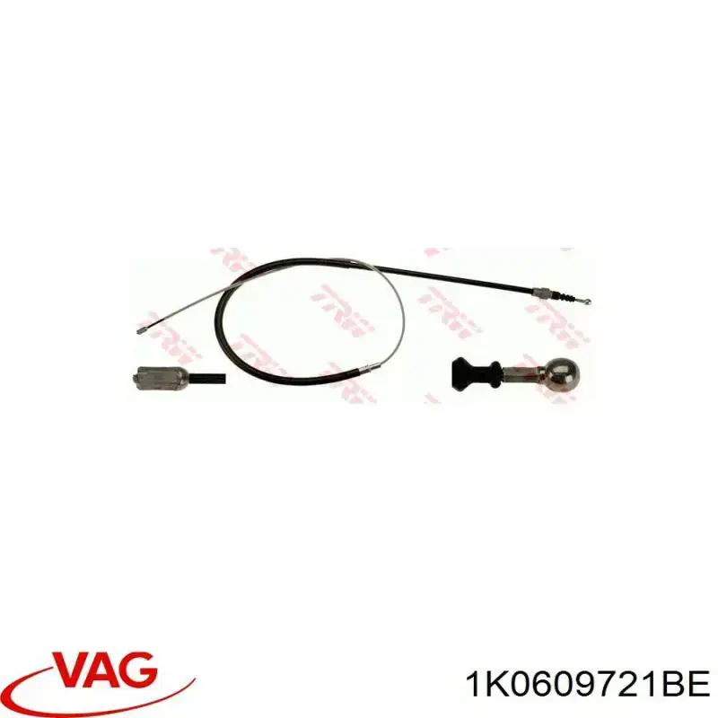 1K0609721BE VAG cable de freno de mano trasero derecho/izquierdo