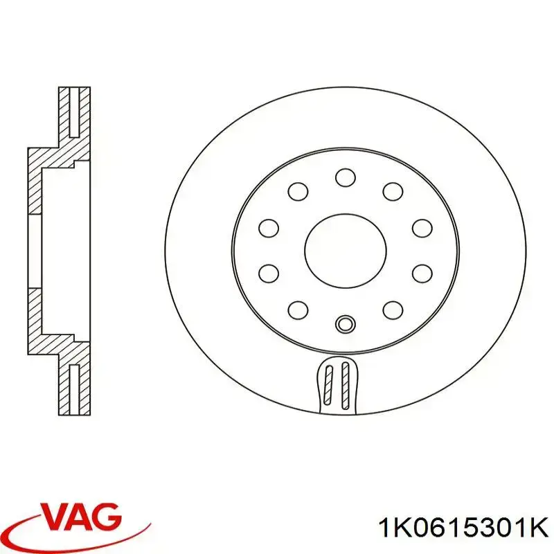 Freno de disco delantero Volkswagen Caddy 2 9K9