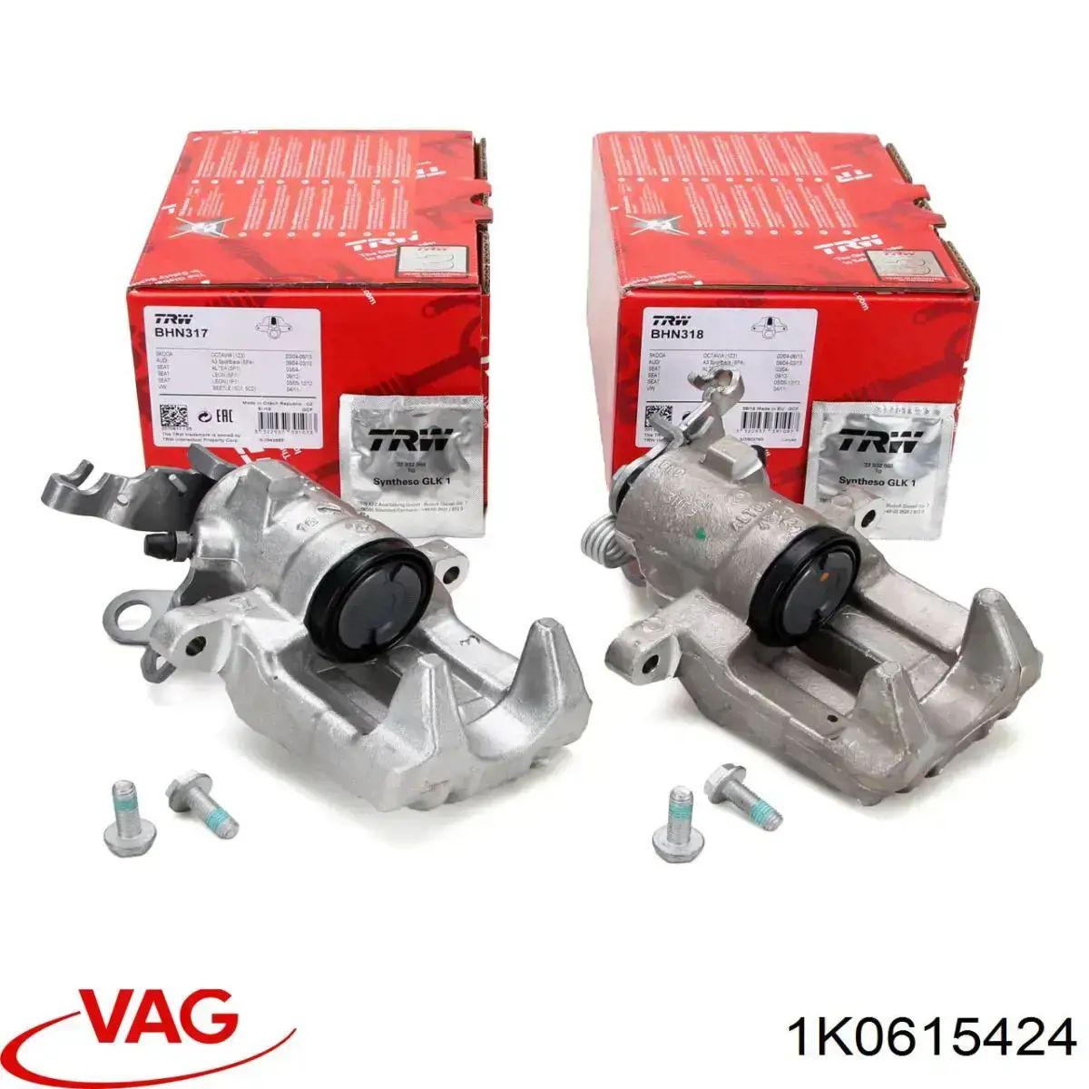 Comprar 1K0615424 VAG Pinza de freno trasera derecha