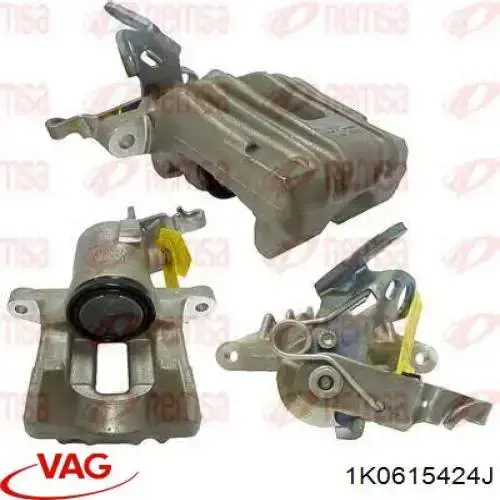 Pinza de freno trasera derecha 1K0615424J VAG