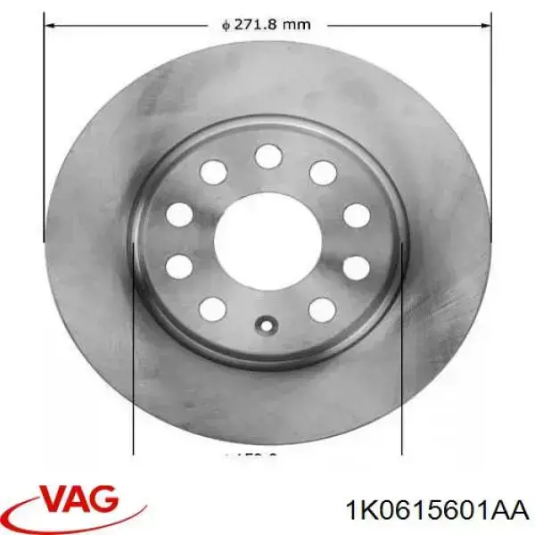 Disco de freno trasero VAG 1K0615601AA precio, desde 28,38 EUR