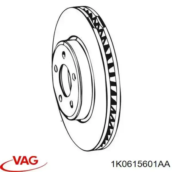 Comprar 1K0615601AA VAG Disco de freno trasero